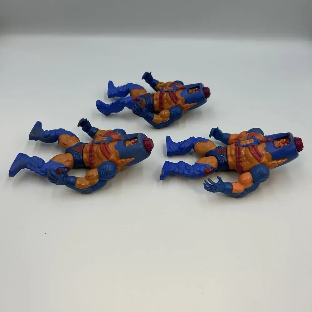 Vintage 1982 Man E Faces Action Figures MOTU He-Man Masters of the Universe x3
